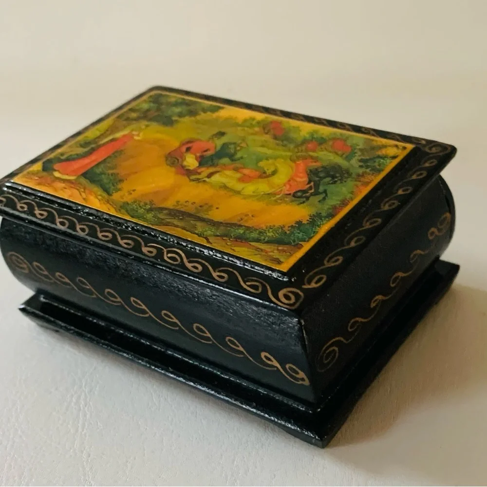 Wooden hand painted box
